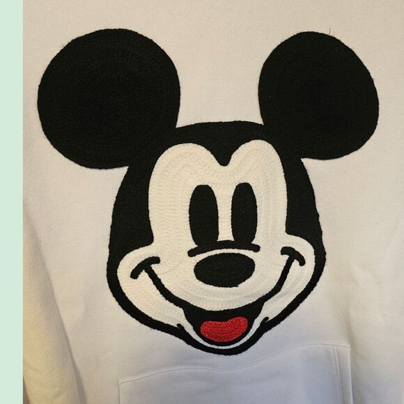 Mickey Mouse Crochet Face Hoodie Large - Picture 5 of 5